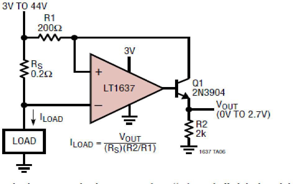 Over-the-Top Current Sense Application Circuit