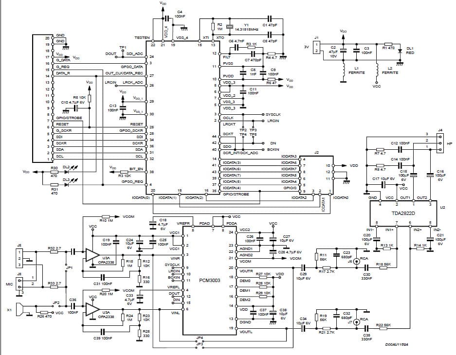 STA015E, valuation Board of MPEG Layer III Decoder and ADPCM CODEC