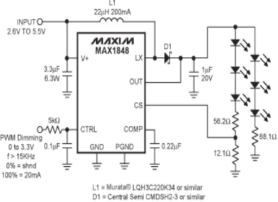 6-LEDs General LED Driver for LCD Monitor