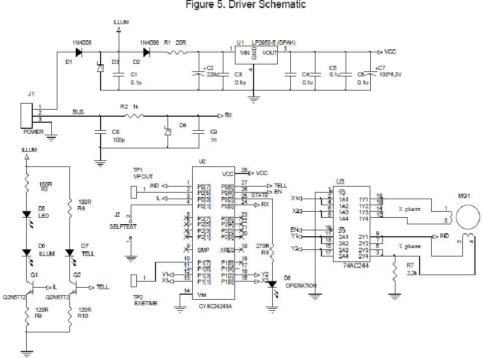 AN2197: Stepper Motor Driver Application Circuit for Smart Gauges