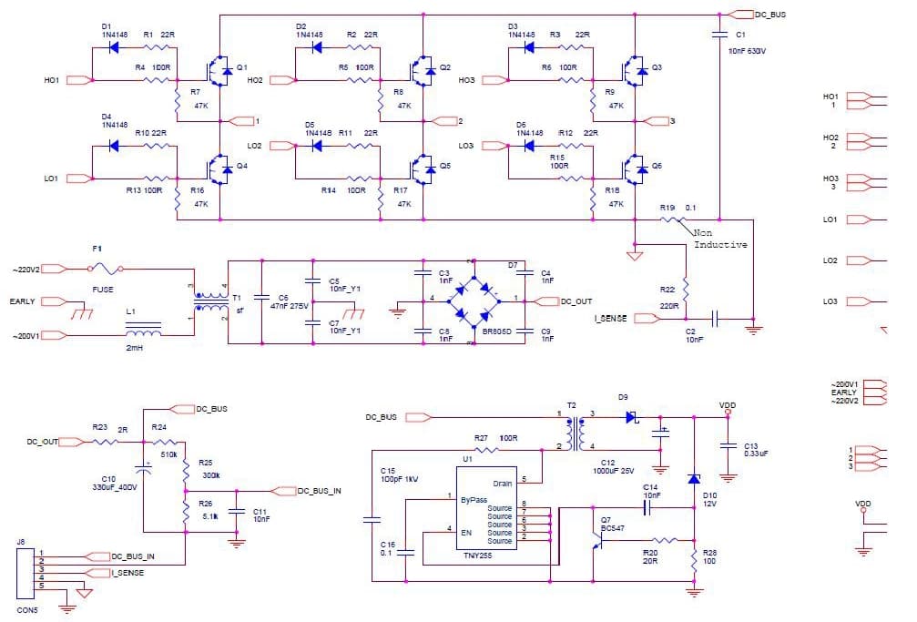 Brushless DC Motor Control Application Circuit Using as a Power Driver