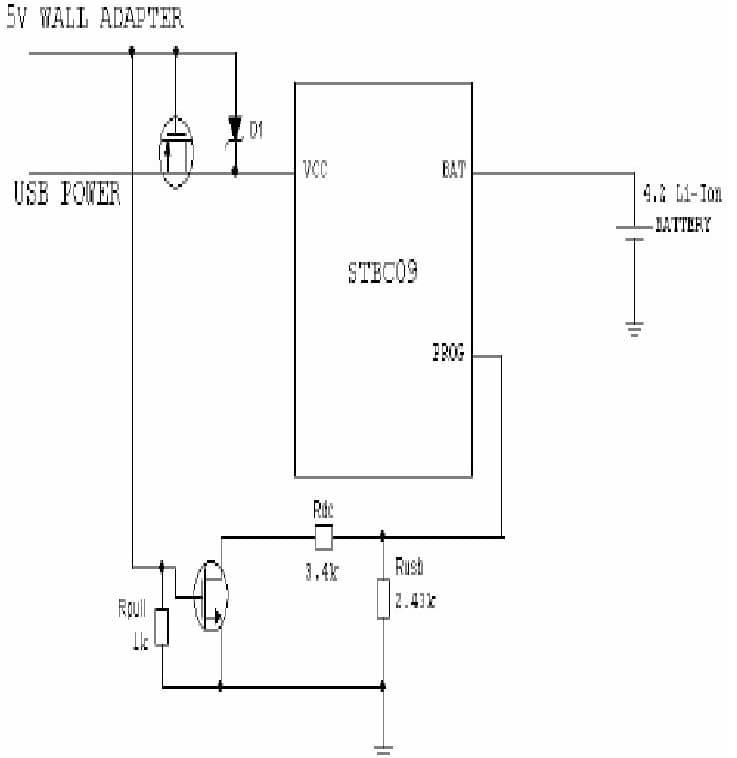 4.2V, 1-Cell, Lithium-Ion Battery Charger for Portable