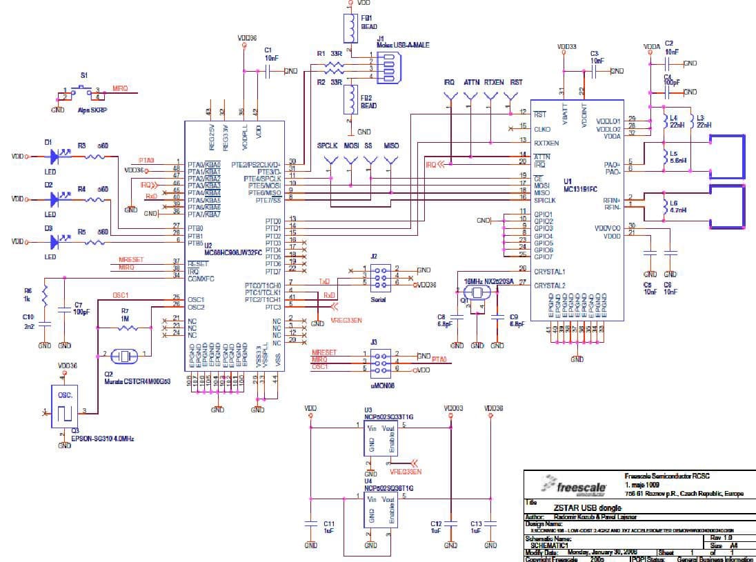 AN3152 Using the Wireless Sensing Triple Axis for a Low Cost 2.4 GHz ZSTAR USB Stick Board