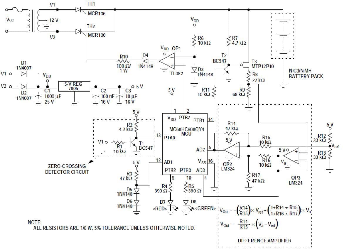 Nickel-Cadmium/Nickel-Metal Hydride Battery Charger for Portable