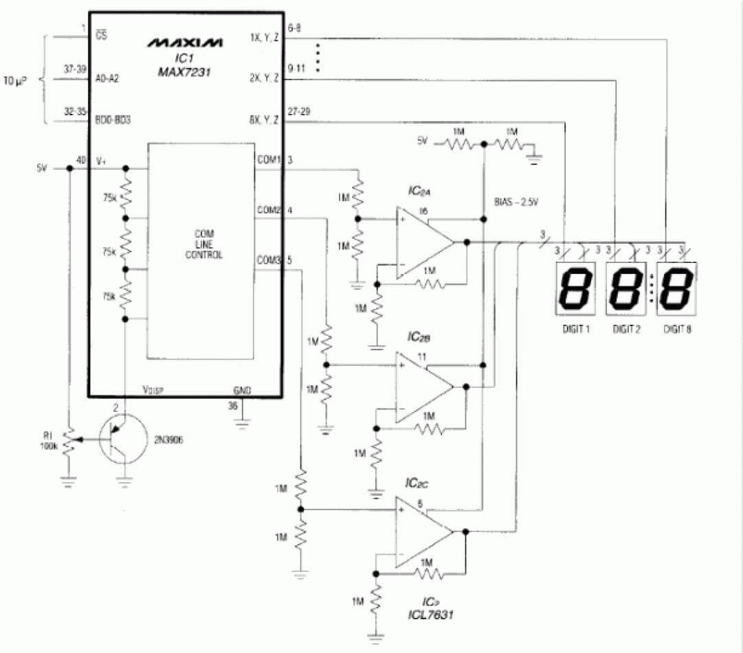 LCD Display Driver for LCD Backlighting