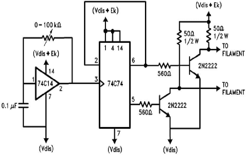 2-Lamp, 0.5W Fluorescent Lamp Driver for Fluorescent Lighting