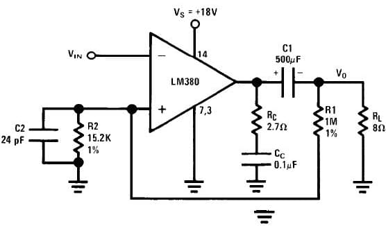 2W, 1-Channel, Class-AB Audio Power Amplifier for Cellular Phone