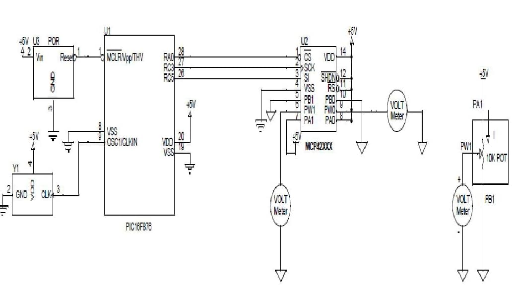 Interfacing the MCP41XXX and MCP42XXX Digital Potentiometers to a PICmicro Microcontroller