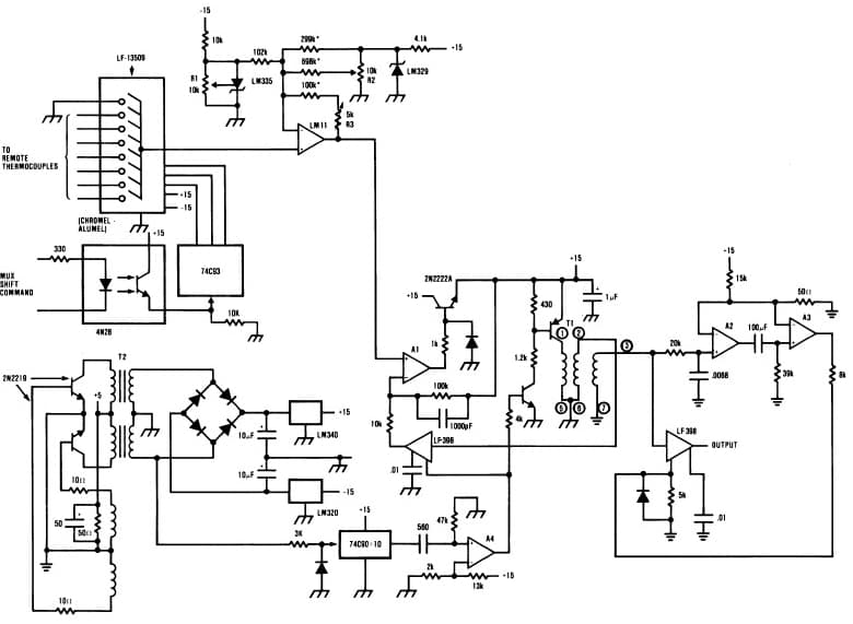 AN-298 Isolation Techniques for Complete, Floating Multiplexed thermocouple Temperature Measurement