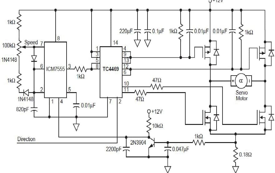 AN807: Low-Cost DC Motor Speed Control Application Circuit with CMOS IC