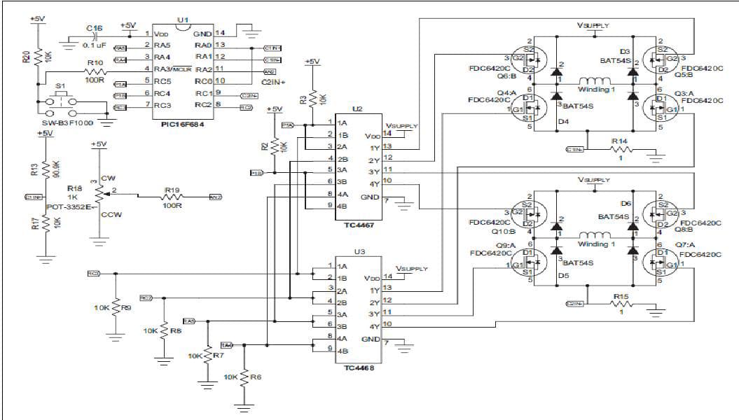 AN906: Stepper Motor Control Application Circuit Using the PIC16F684 MCU