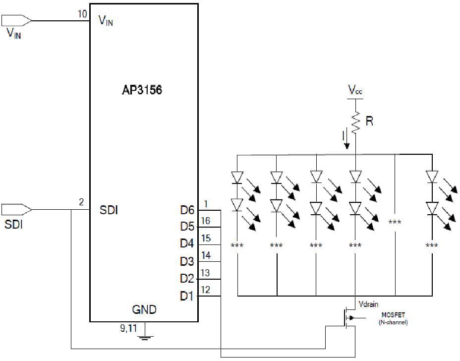 10-LEDs High Voltage LED Driver for Backlighting