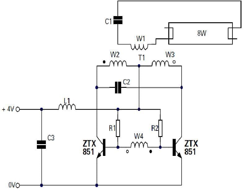 1-Lamp, 8W Fluorescent Lamp Driver for Fluorescent Lighting