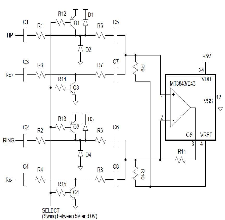 MSAN-169 Input Selection Circuit for the MT8843 Caller ID