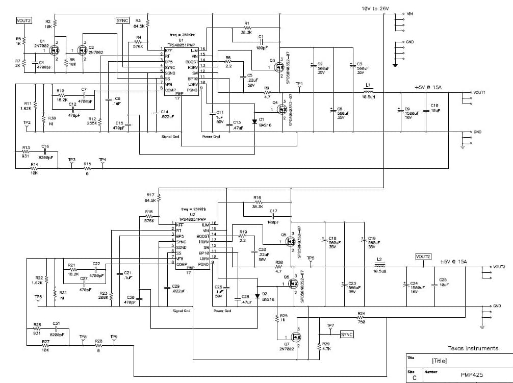 PMP425, 5V DC to DC Single Output Power Supply