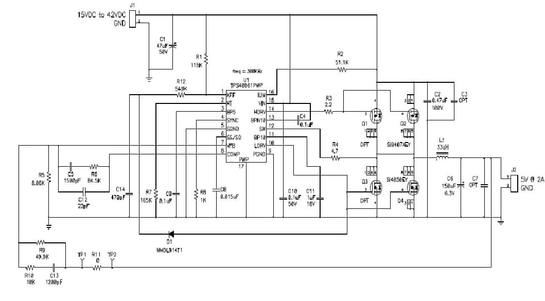 PMP443, 5V DC to DC Single Output Power Supply