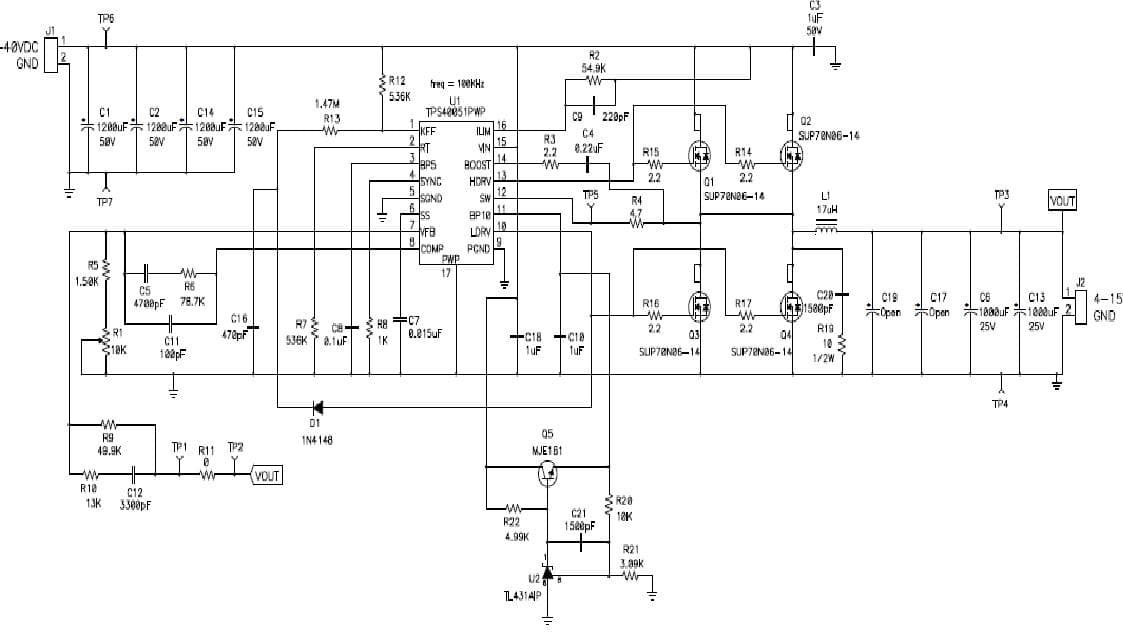 PMP430, 200W, 4 to 15V DC to DC Single Output Power Supply