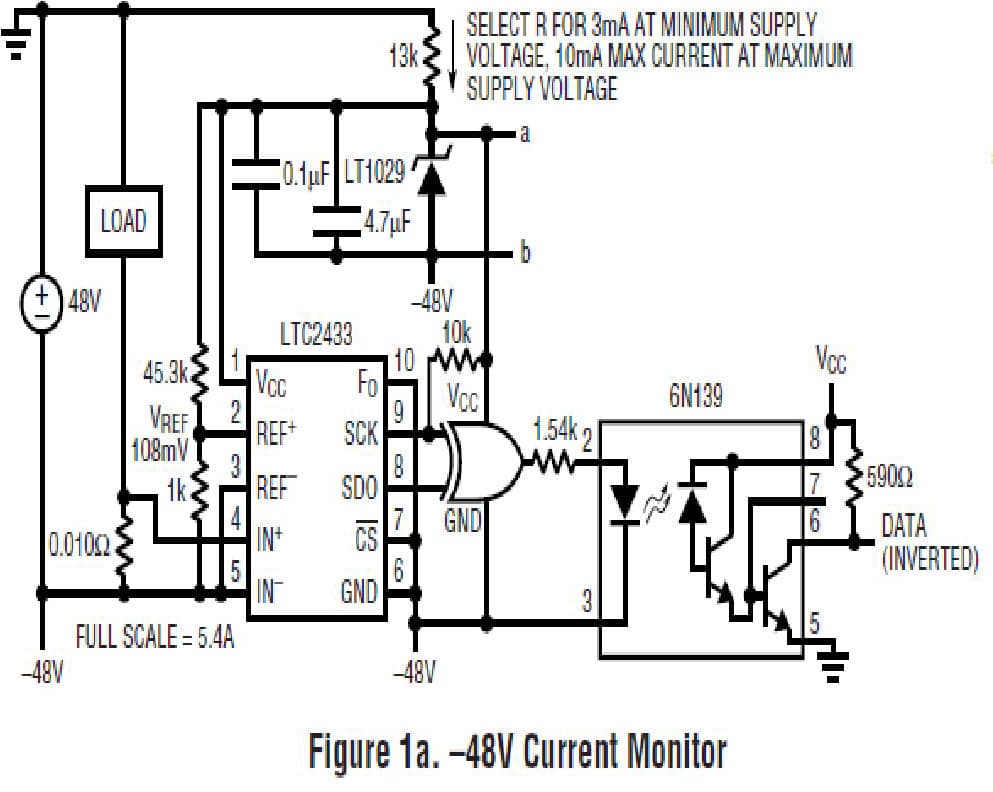 16-Bit ADC Simplifies Current Measurements Design Circuit