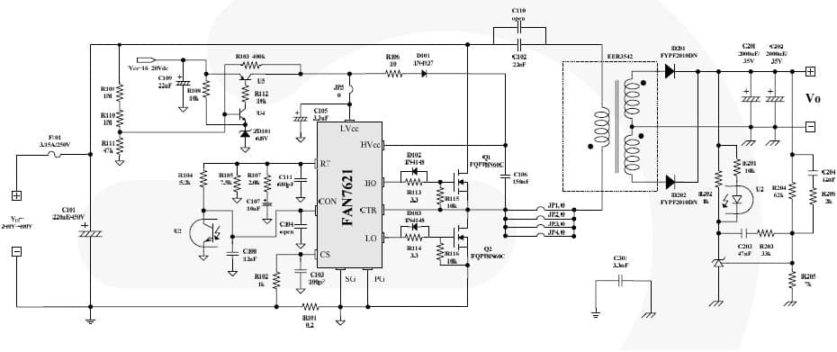 RD-324, Reference Design for 200W, 24V DC to DC Single Output Power Supply for LCD TV