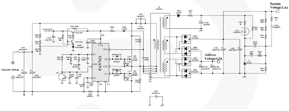 RD-325, Reference Design for 384W, 60V, 210V DC to DC Multi-Output Power Supply for PDP TV