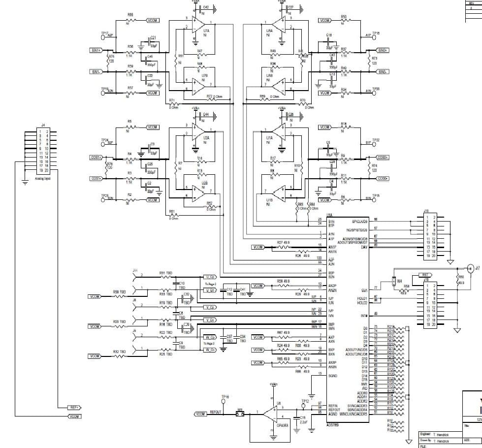 Application Circuit Using the ADS7869 for Motor Control Board