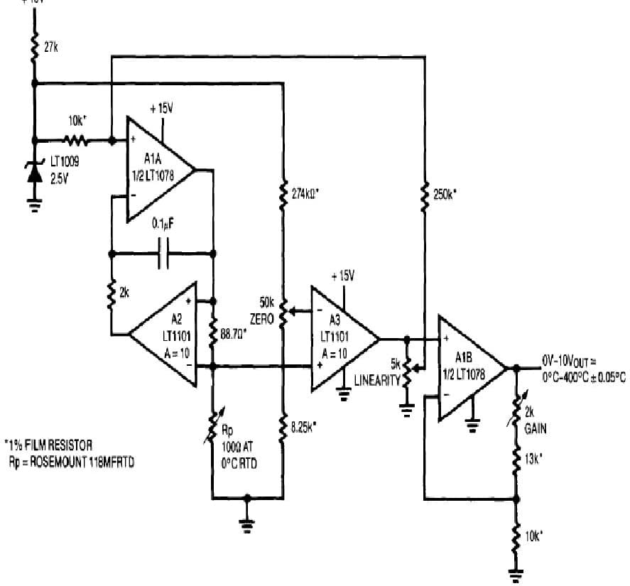 Signal Conditioning for Platinum Temperature Transducers