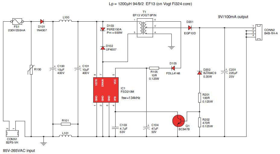 1W, 9V AC to DC Single Output Power Supply for Factory Automation