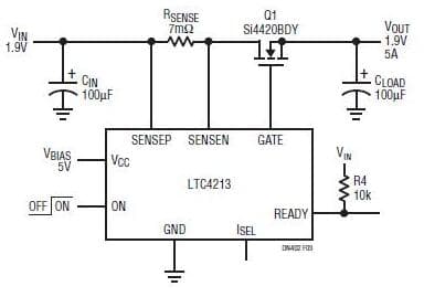 Electronic Circuit Breaker in Small DFN Package Eliminates Sense Resistor, Accurate ECB with High Side Sense Resistor