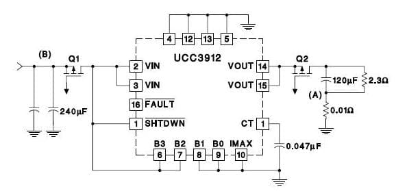 Typical UCC3912 Configuration and Hot-Swap Test Circuit Setup