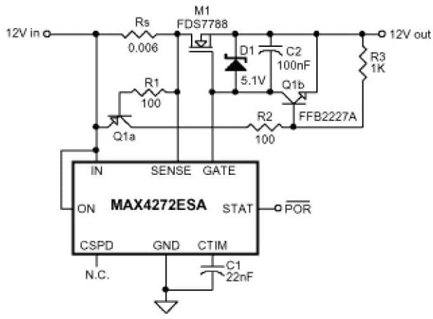 12V Hot-Swap Controller for Portable Power