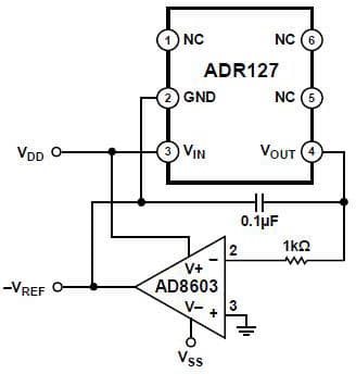 1.25V Voltage Reference Application Circuit