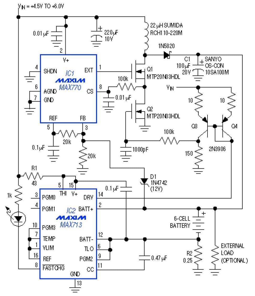 6-Cell, Nickel-Cadmium/Nickel-Metal Hydride Battery Charger for Portable