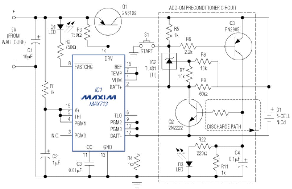 5-Cell, Nickel-Cadmium/Nickel-Metal Hydride Battery Charger for Portable