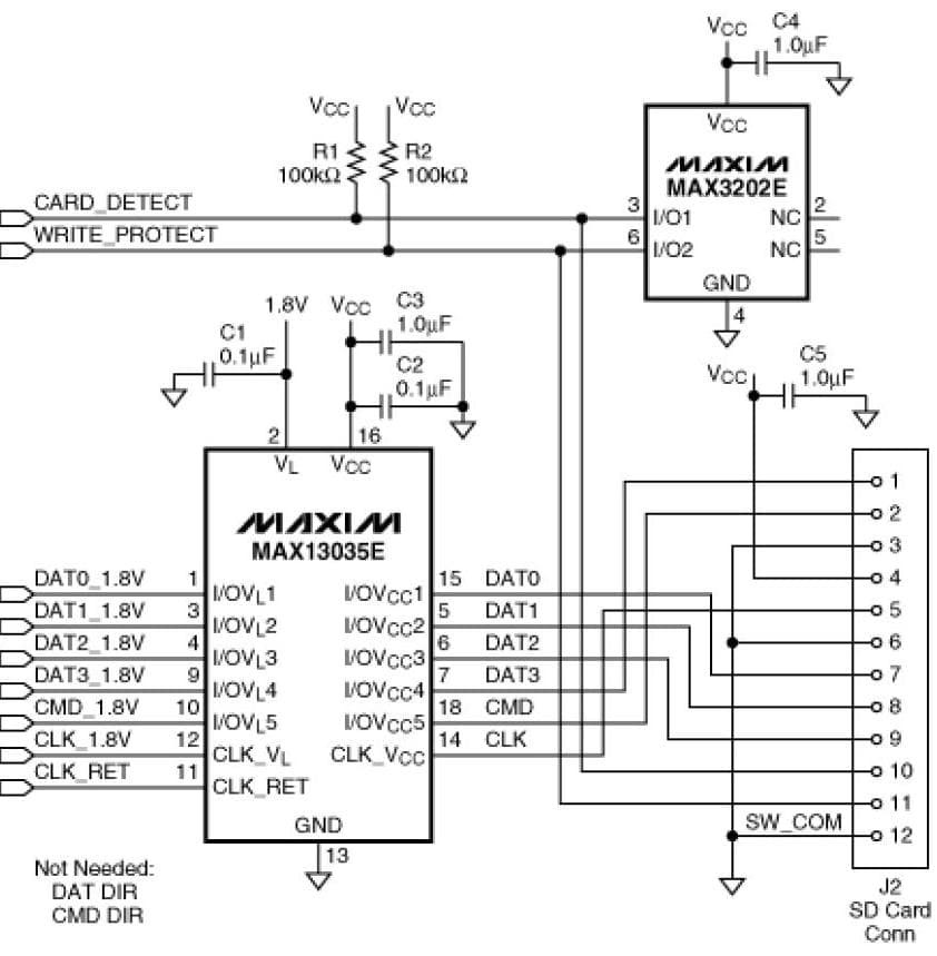 Level Translator for SD Memory Card Control