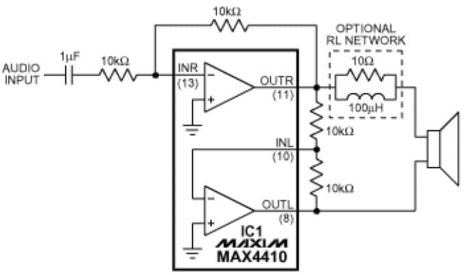 1-Channel Audio Power Amplifier for Audio