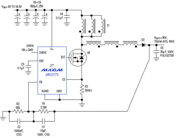 90V DC to DC Single Output Power Supply