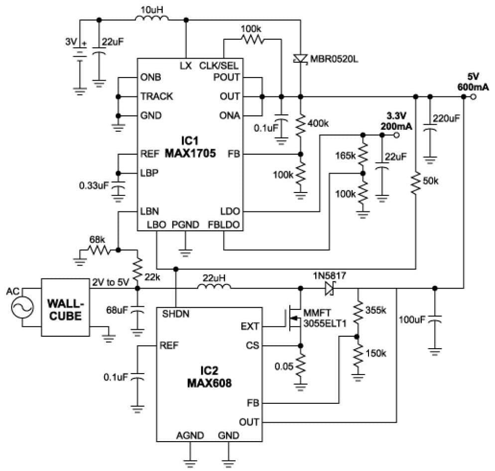 3.3V, 5V DC to DC Multi-Output Power Supply