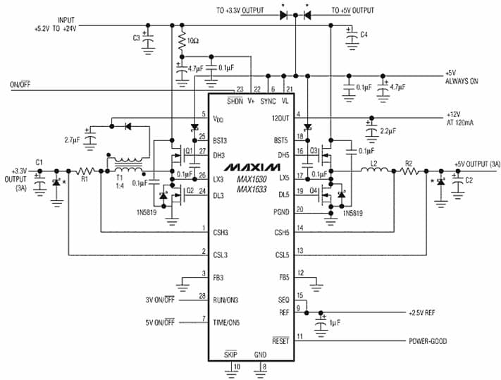 5V, 12V DC to DC Multi-Output Power Supply