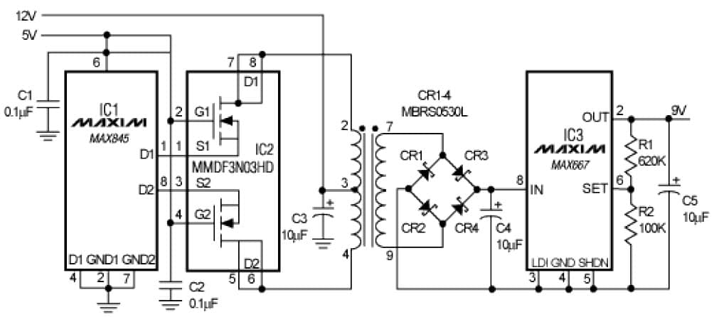 2W, 9V DC to DC Single Output Power Supply for Portable