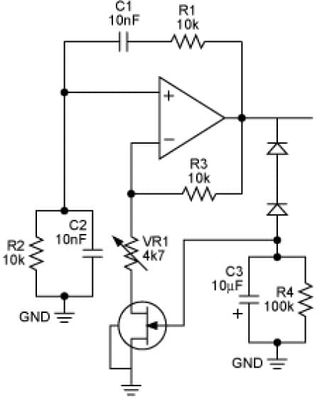 Analysis of a Digitally Controlled Wien-Bridge Oscillator