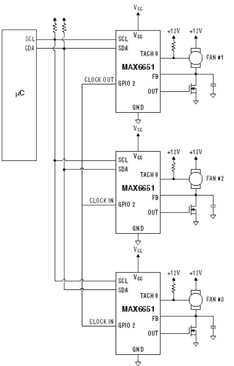 Temp Sensor Configured to Use the Same Oscillator, Minimizing any Speed Variations Between Fans