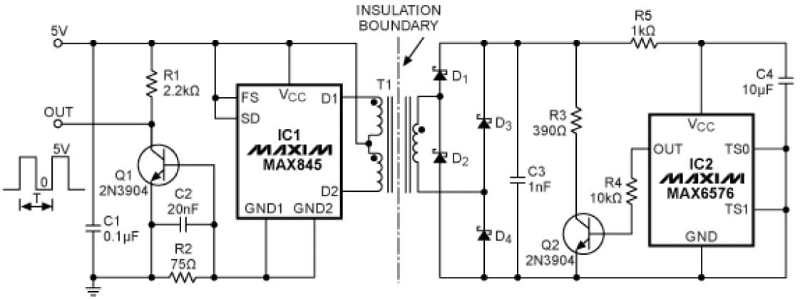 Temperature Sensor Is Isolated by Transformer