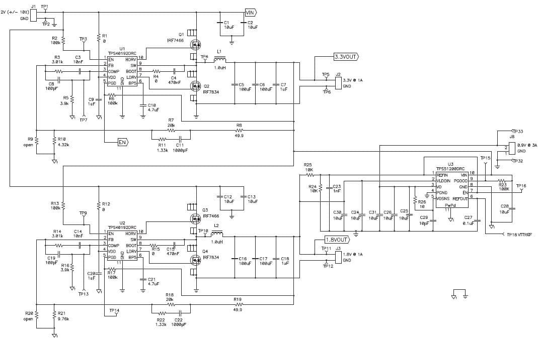 SLTA068, 0.9V, 1V, 1.2V, 1.8V, 3.3V DC to DC Multi-Output Power Supply for Infrastructure