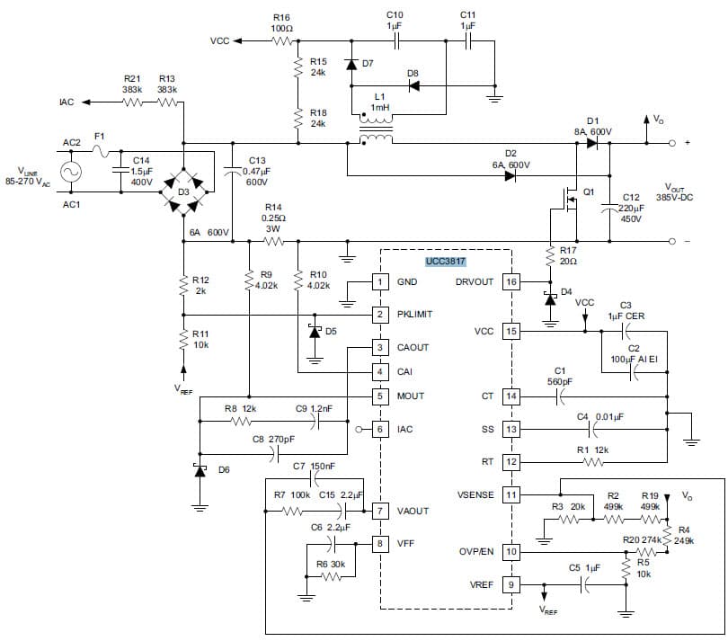 250W, 385V AC to DC Single Output Power Supply for Industrial