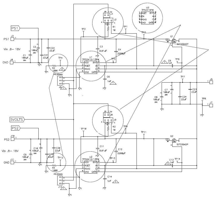 TPS2413EVM, Demo Board for TPS2419 N-Channel MOSFET Control