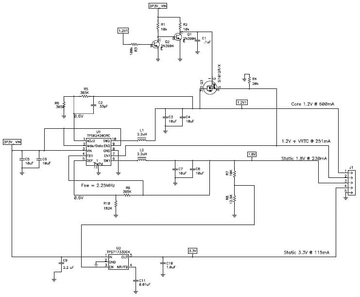 1.2V, 1.8V, 3.3V DC to DC Multi-Output Power Supply for Automatic External Defibrillator