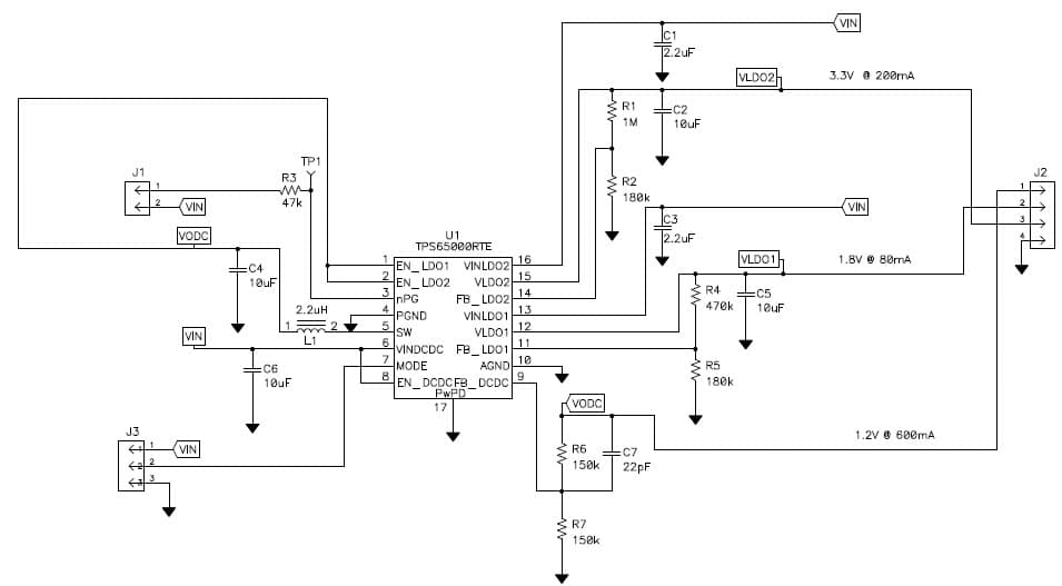 1.2V, 1.8V, 3.3V DC to DC Multi-Output Power Supply for Cellular Phone