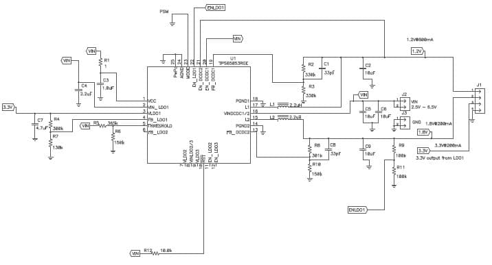 SLVA354, 1.2V, 1.8V, 3.3V DC to DC Multi-Output Power Supply for Portable