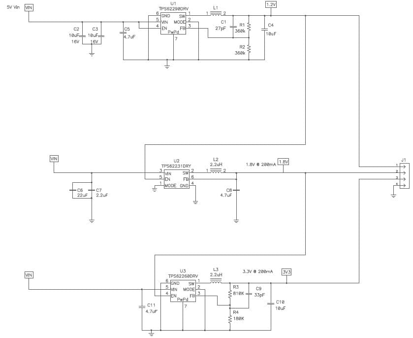 SLVA356A, 1.2V, 1.8V, 3.3V DC to DC Multi-Output Power Supply for Portable