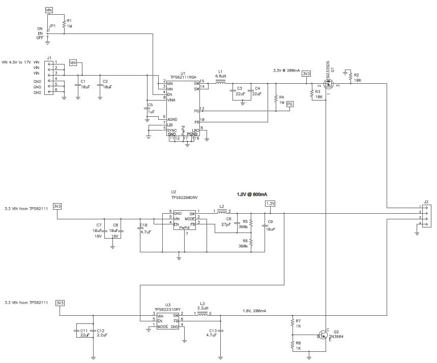 SLVA357, 1.2V, 1.8V, 3.3V DC to DC Multi-Output Power Supply for Portable